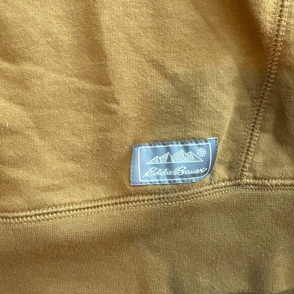 Eddie Bauer Men's Double Knit Crewneck Long Sleeve Shirt Dull Gold L - Picture 5 of 8